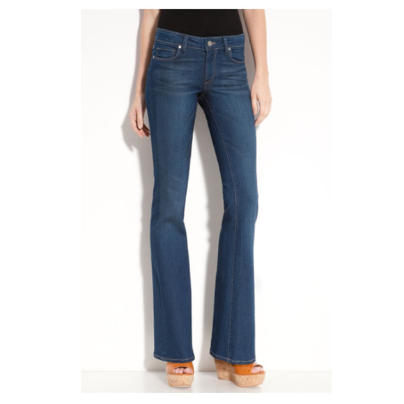 Paige Denim Skyline Bootcut Stretch Jeans Dark Wash Size 24